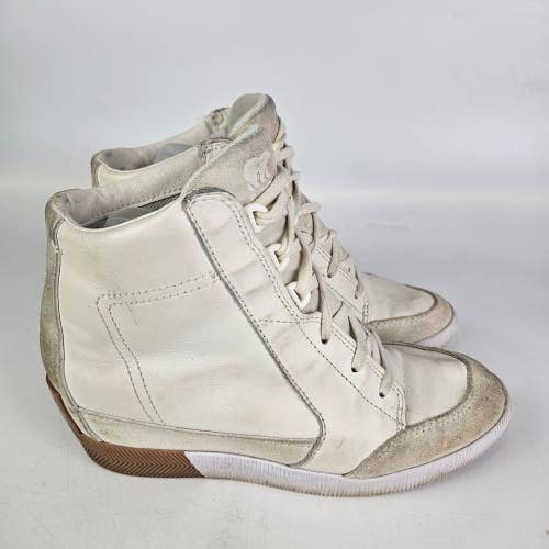 Sorel Out N About Sport Womens Size 8.5 Lace Up Wedge Boot Waterproof White