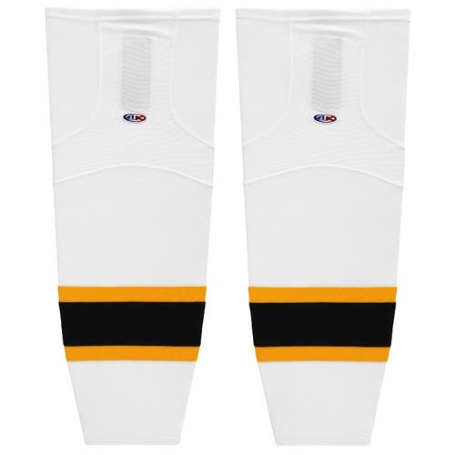 Athletic Knit HS2100-499 2007 Boston White Cut&Sew Mesh Hockey Socks - Senior XL Wide 30"