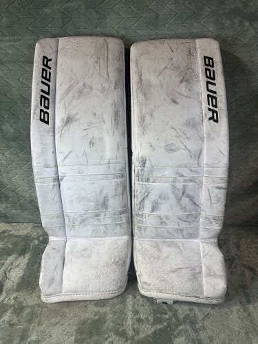 White 31" Intermediate Bauer GSX Goalie Leg Pads (Used)
