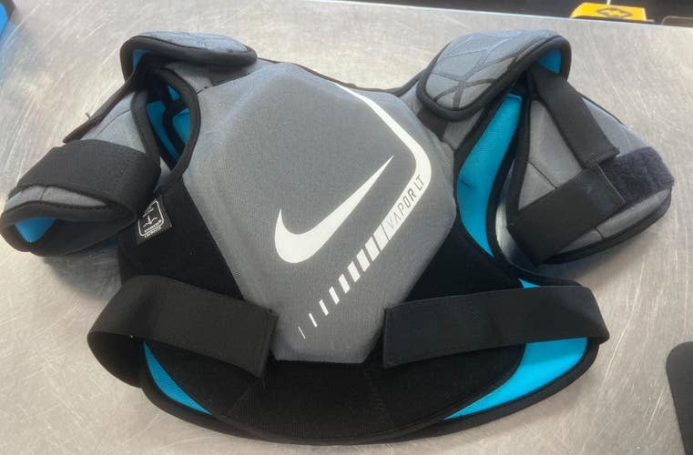 Used Nike VAPOR LT Lacrosse Shoulder Pads Grey SM 11497-S000162209