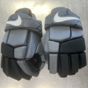 Used Nike GLOVES Lacrosse Gloves Junior Grey 10" 11497-S000162211