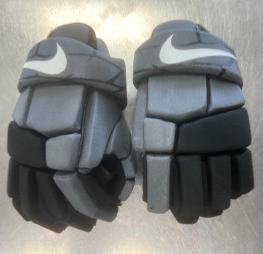 Used Nike GLOVES Lacrosse Gloves Junior Grey 10" 11497-S000162211
