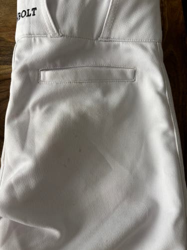Bruce Bolt Softball White Women's XL Youth Game Pants (Used)