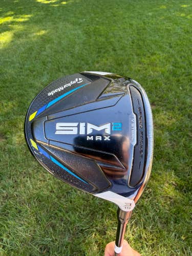 TaylorMade SIM2 MAX 3-Wood 15 HZRDUS Smoke Blue RDX Stiff Flex 43" NICE