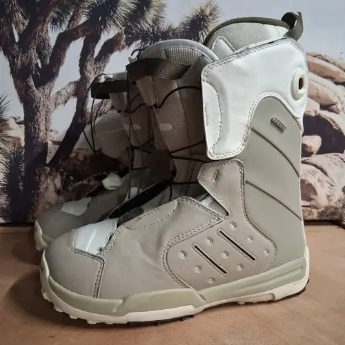 Salomon Vigil Women’s Snowboard Boots Size 6.5 US 38 EU AutoFit Beige Lace-Up