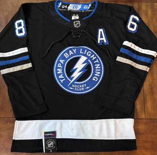Tampa Bay Lightning Black Alternate Jersey Nikita Kucherov Stitched Adult Medium