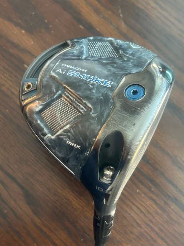 Callaway Paradym AI Smoke Max Right Handed Driver Stiff Flex 10.5 Loft Graphite Shaft.