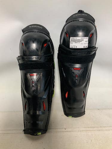 Used Bauer VAPOR 3X Intermediate Shin Guards Black 12" 11823-S000042312