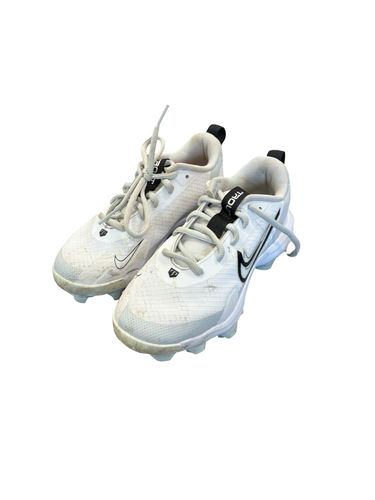 Used Nike BASEBALL CLEATS BB/SB Cleats White Junior 02.5 11682-S000140526