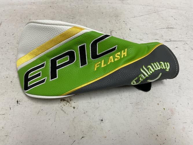 Used Callaway EPIC FLASH DRIVER HEADCOVER Golf Accessory White And Green 11855-S000211286