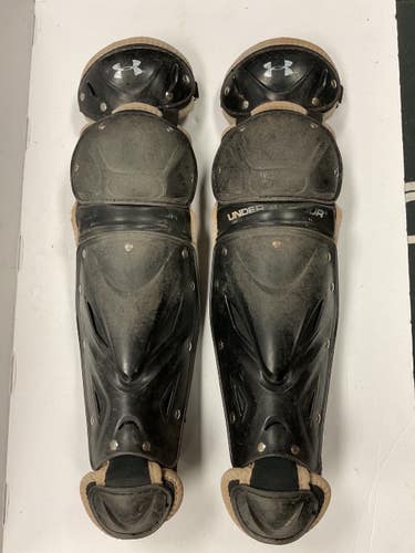 Used Under Armour UALG2-JRVS Catchers Leg Guards Black Junior 11855-S000211308