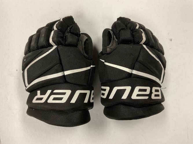 Used Bauer VAPOR X Junior Gloves Black And Carolina Blue 10" 11855-S000211293