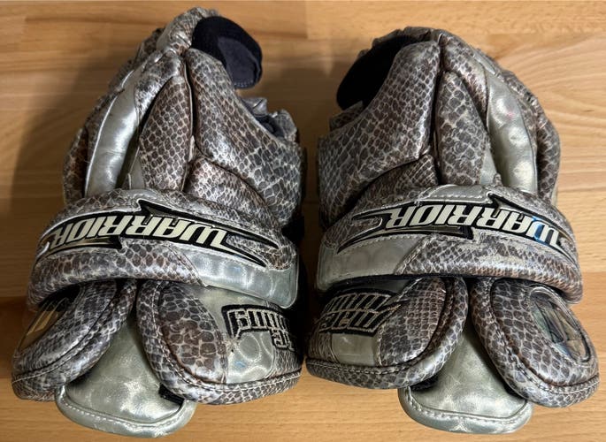 Warrior limited edition snakeskin lacrosse gloves (2007)