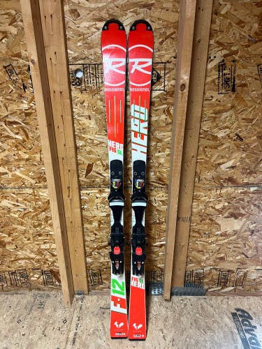Rossignol Hero FIS SL 157 cm Racing Skis With Bindings Max Din 12 (Used)