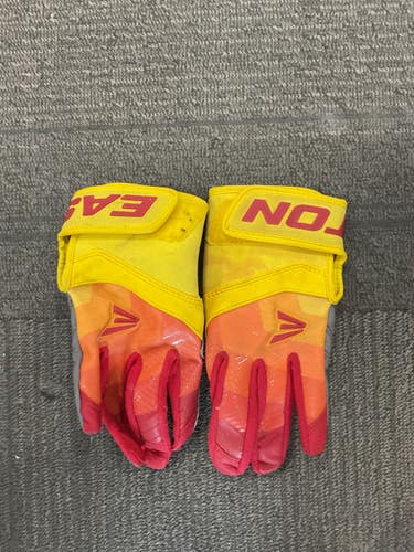 Used Easton HYPE FIRE BB/SB Batting Gloves Yellow MD 11614-S000245541