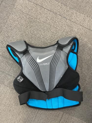 Used Nike VAPOR LT Lacrosse Shoulder Pads Grey LG 11614-S000245527