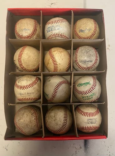 Rawlings, Wilson and Diamond Leather Baseballs, 12 Pack
