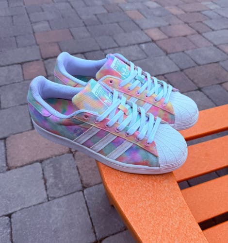 Women’s adidas Superstar Tie Dye Multicolor/White Low Top Shoes - FY1268 Sz 10.5