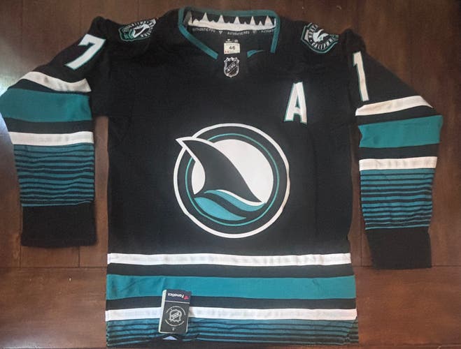 San Jose Sharks Macklin Celebrini #71 Black Jersey Adult Small (46) NWT