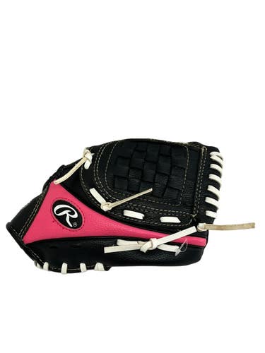 Used Rawlings PLAYERS SERIES BB/SB Glove T-ball Black And Pink 9" 11692-S000158290