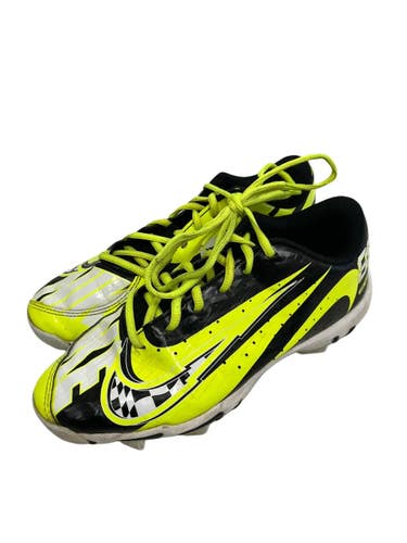 Used Nike ULTRAFLY 4 KEYSTONE BB/SB Cleats Black And Optic Yellow Junior 05 11692-S000158349