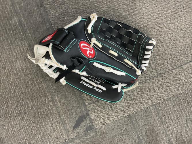 Used Rawlings FAST PITCH SOFTBALL BB/SB Glove RH Throw Black 11 1/2" 11614-S000242982