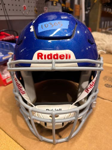 USED RIDDELL FLEX ADULT HELMET - LARGE - METALLIC ROYAL BLUE