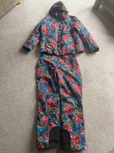 Women's Adult 20 Obermeyer Jacket and Printed Malta Pant Size 16 Sets (Used)