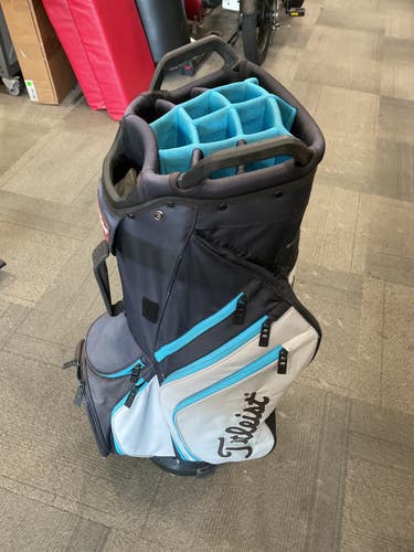 Used Titleist 14 WAY CART BAG Mens Cart Bag Navy Blue 11614-S000245572