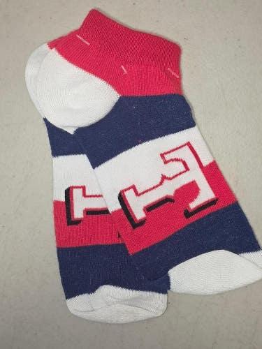 ST5 Womens MLB TEXAS RANGERS Crew Lot of 1 Pair Socks NEW FREE SHIPPING