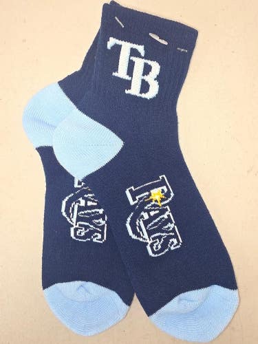 ST3 Mens MLB TAMPA BAY RAYS Crew Lot of 1 Pair Socks LARGE NEW