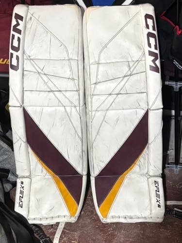 34+2 CCM EFlex 6 Goalie Leg Pads Pro Stock (Used)