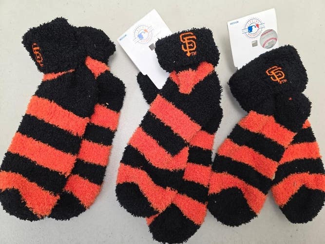 ST2 Mens MLB SAN FRANCISCO GIANTS Crew Lot of 3 Pair Socks MEDIUM NEW