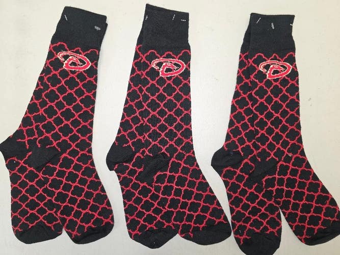 ST2 Mens MLB ARIZONA DIAMONDBACKS Crew Lot of 3 Pair Socks MEDIUM NEW