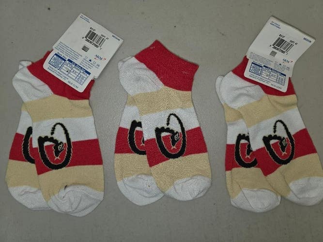 ST1 WOMENS MLB ARIZONA DIAMONDBACKS Crew Lot of 3 Pair Socks MEDIUM NEW