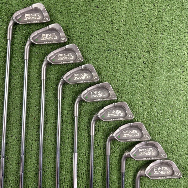 Ping Zing 2 Karsten Iron Set Green Dot 3-PW SW JZ Stiff Flex Steel