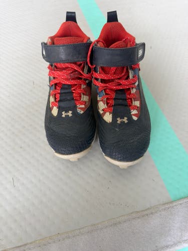 Red Kid's 13K (Little Kids) Youth Under Armour Harper 7 High Top (Used)