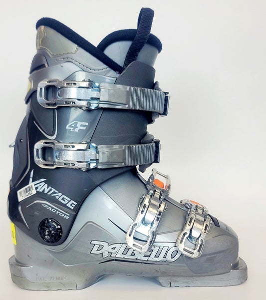 USED $400 Men's Vantage 4Factor Ski Boots Silver Sizes 29.5 31.5