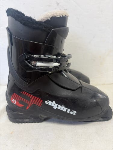 Mondo 19 & 19.5 Kid's Alpina AJ1 All Mountain Ski Boots (Used)