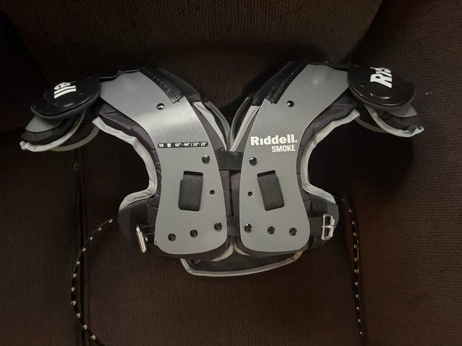 Medium Adult Riddell Smoke Shoulder Pads (Used)