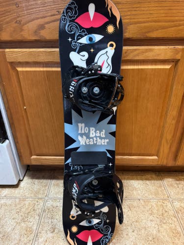 90cm No Bad Weather Snowboard All Mountain With Chamonix Bindings 90 cm