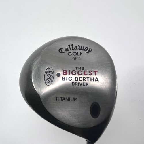 Callaway Biggest Big Bertha Driver 9* Ultra Light Firm Graphite Mens RH