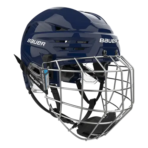 Bauer Re-Akt 90 Helmet Combo Adult Medium Navy