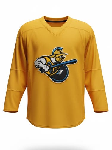 Atlanta Gladiators Yellow Athletic Knit Pro Stock Practice Jersey (Used) 4301