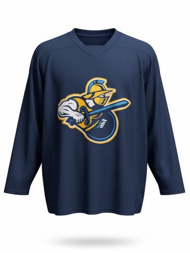 Atlanta Gladiators Navy Athletic Knit Pro Stock Practice Jersey (Used) 4302