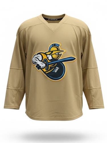 Atlanta Gladiators Cream Athletic Knit Pro Stock Practice Jersey (Used) 4303