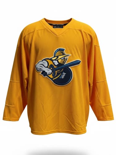 Atlanta Gladiators Yellow Athletic Knit Pro Stock Goalie Practice Jersey (Used) 4305