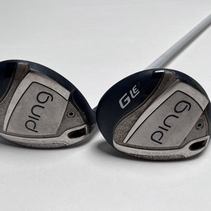 LEFTY Ping G LE 3 3 & 5 Fairway Wood Set 18* 21* ULT 250 Ladies Graphite LH