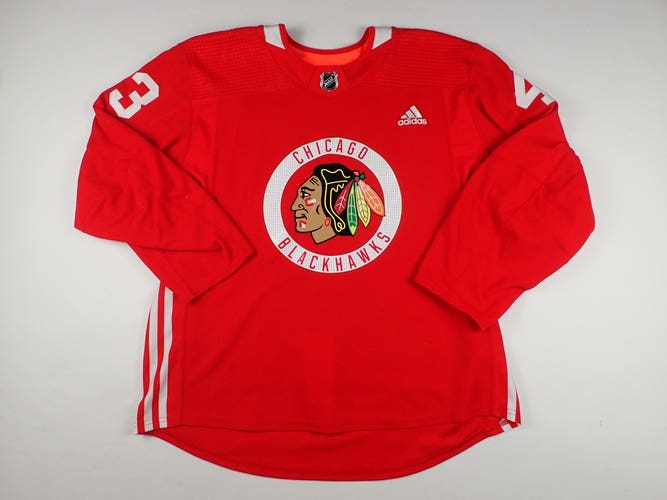 Chicago Blackhawks Adidas MiC Pro Stock Red Practice Jersey Size 56 Ryczek #43