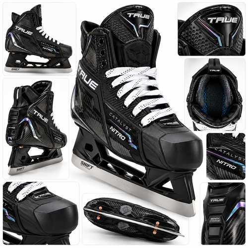 True Catalyst Nitro Hockey Goalie Skates Regular Width